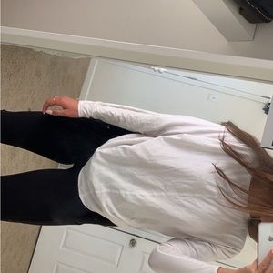 Lululemon Long Sleeve Drop Shoulder White Tee